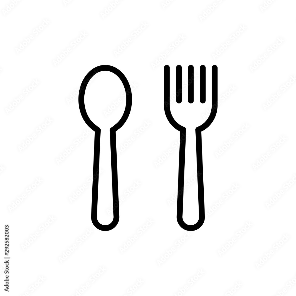 spoon and fork icon spoon and fork icon