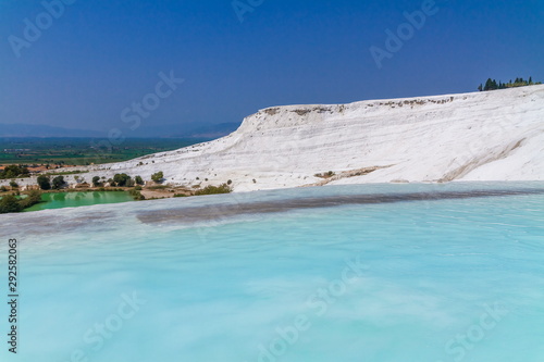 Natural travertine pools and terraces in Pamukkale