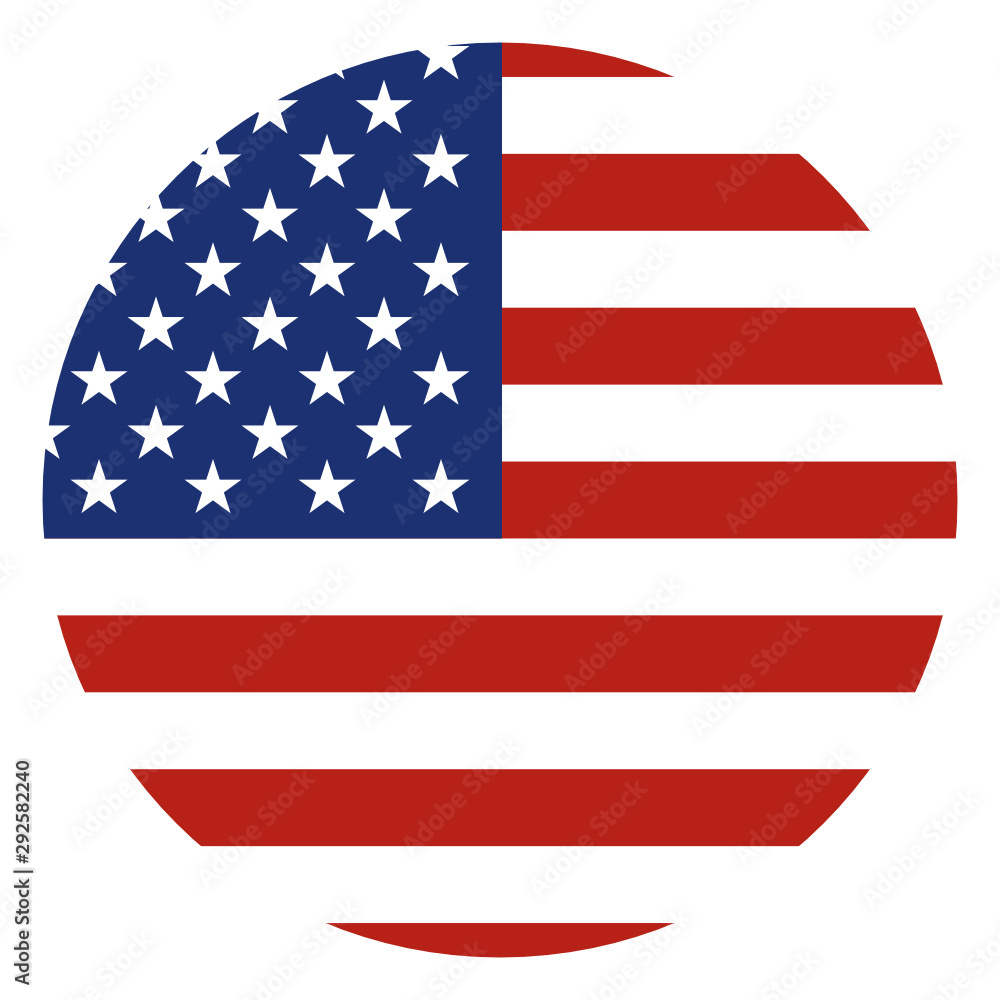 American flag vector icons American flag vector icons