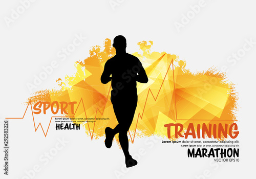 Young fitness runner - vector illustration