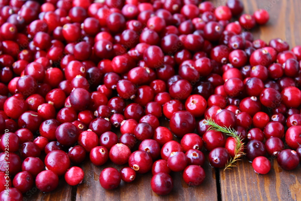cranberries on wooden table cranberries on wooden table