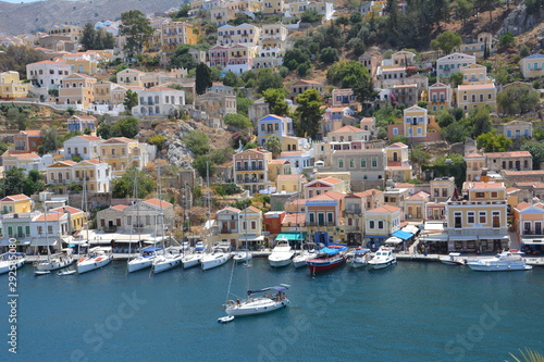 Traditional colorful Greece series - beautiful Symi island (near Rhodes), Dodecanese, AEGEAN SEA, GREECE. © Irina