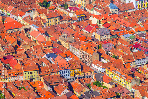 Aerial view of medieval city