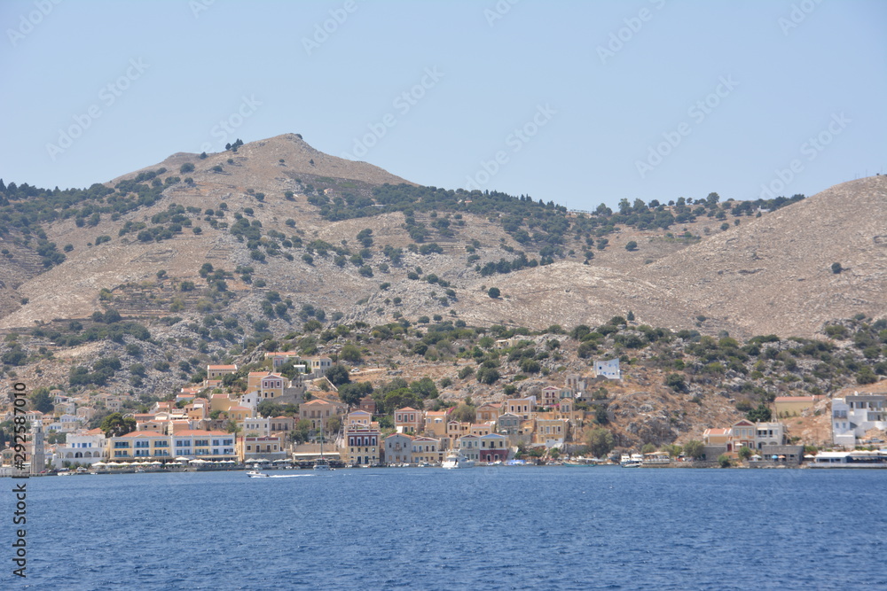 Traditional colorful Greece series - beautiful Symi island (near Rhodes), Dodecanese, AEGEAN SEA, GREECE. Traditional colorful Greece series - beautiful Symi island (near Rhodes), Dodecanese, AEGEAN SEA, GREECE.