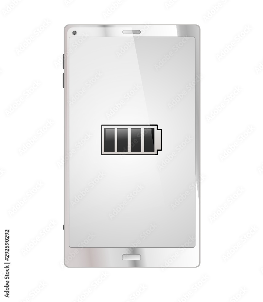 Smartphone mit Batterie Voll - Farbschema 03 Smartphone mit Batterie Voll - Farbschema 03