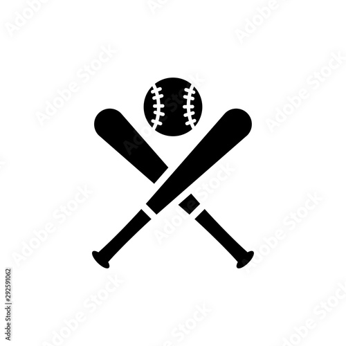 baseball and stick icon