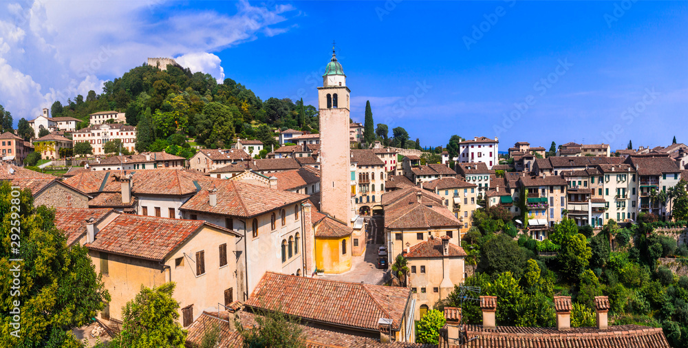 Most beautiful medieval villages (borgo) of Italy - picturesque Asolo in Veneto region