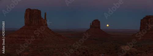 Panorama of Monument Valley at Night 04
