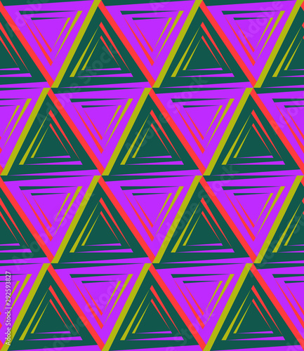 Triangular seamless pattern. Geometric abstract polygonal mosaic. Decorative backdrop for wallpaper, pattern fills, web page background, surface textures.