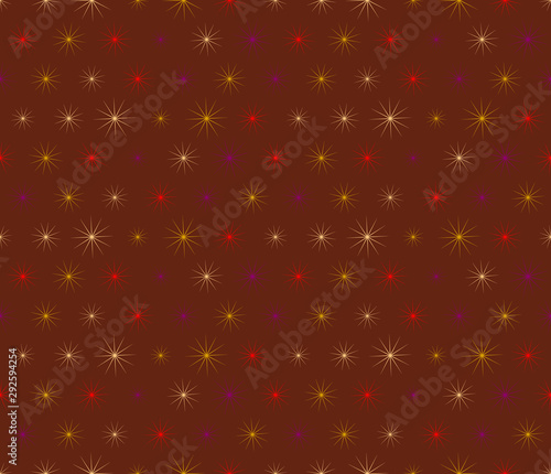 Abstract seamless stars pattern. Background design for prints, textile, fabric, package, cover, greeting cards.