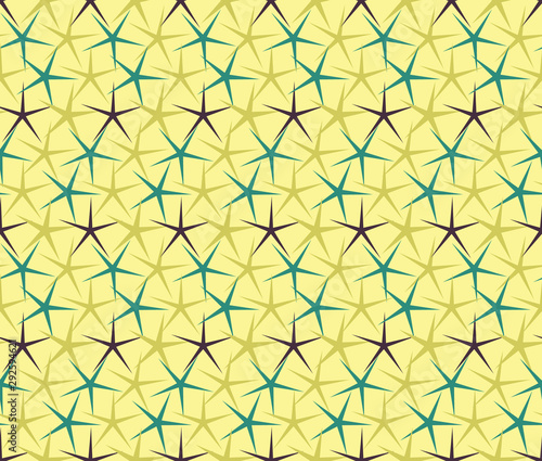 Vector seamless illustration of multicolor hexagon pattern. Colored geometric vector background.