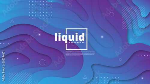 Abstract modern graphic element. Dynamical colored forms and waves. Gradient abstract banner with flowing liquid shapes. Template for the design of a website landing page or background.