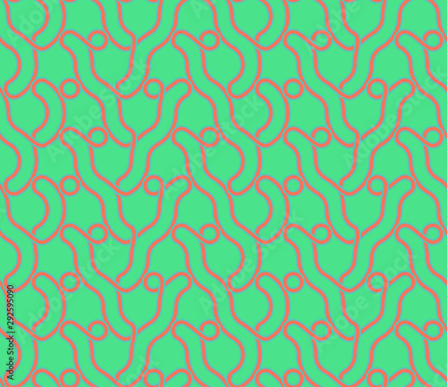 Colorful seamless pattern with knots. Celtic geometric background.