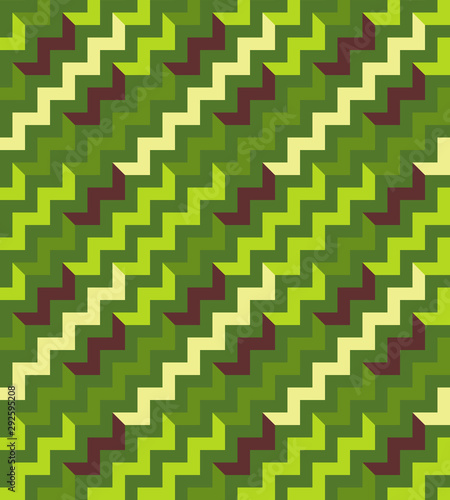 Colorful seamless pattern with zigzags. Low poly geometric background.