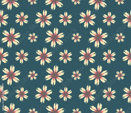 Flowers seamless pattern. Decorative backdrop for wallpaper, pattern fills, web page background, surface textures.