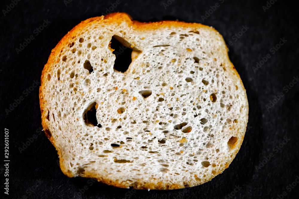 Macro close up of a toast cracker Macro close up of a toast cracker
