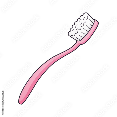 Pink toothbrush isolated
