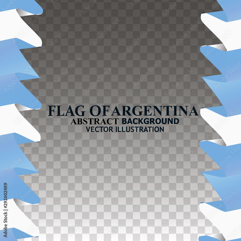 Fototapeta premium Background with flag of Argentina. Colorful illustration with flag for web design. Illustration with transparent background.