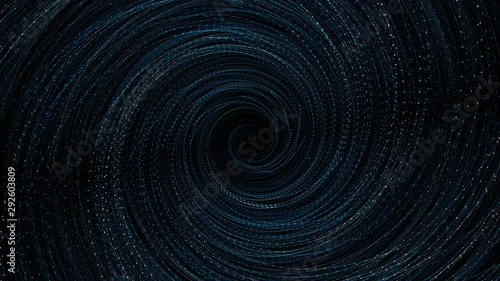 Seamless abstract flickering tunnel vortex pattern on black photo