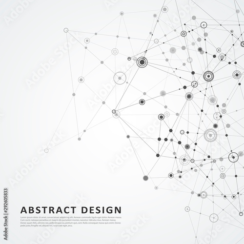 Network connection structure on white background. Vector network concept