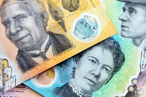 Australian Money Background New Notes photo