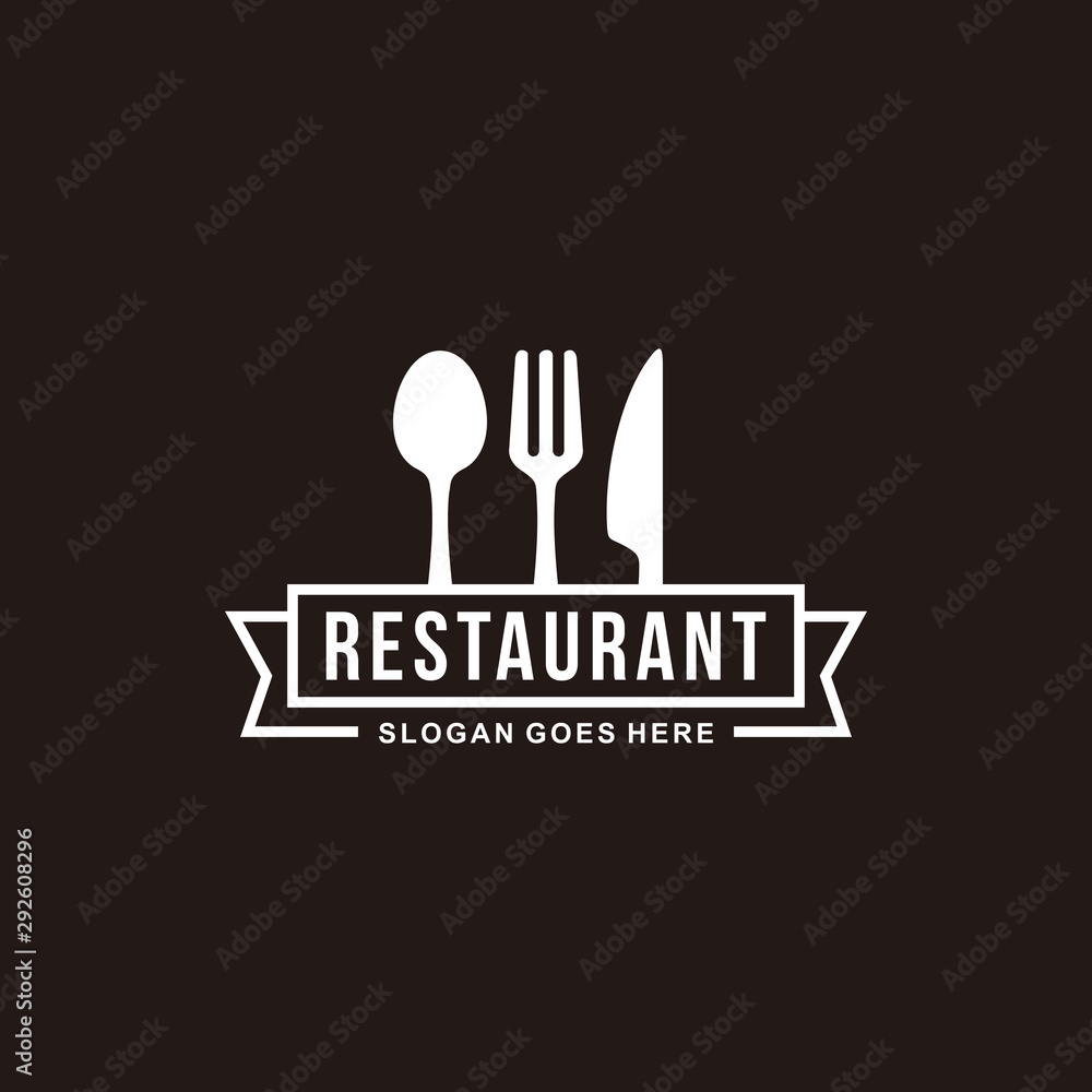 Fototapeta premium Restaurant logo vector