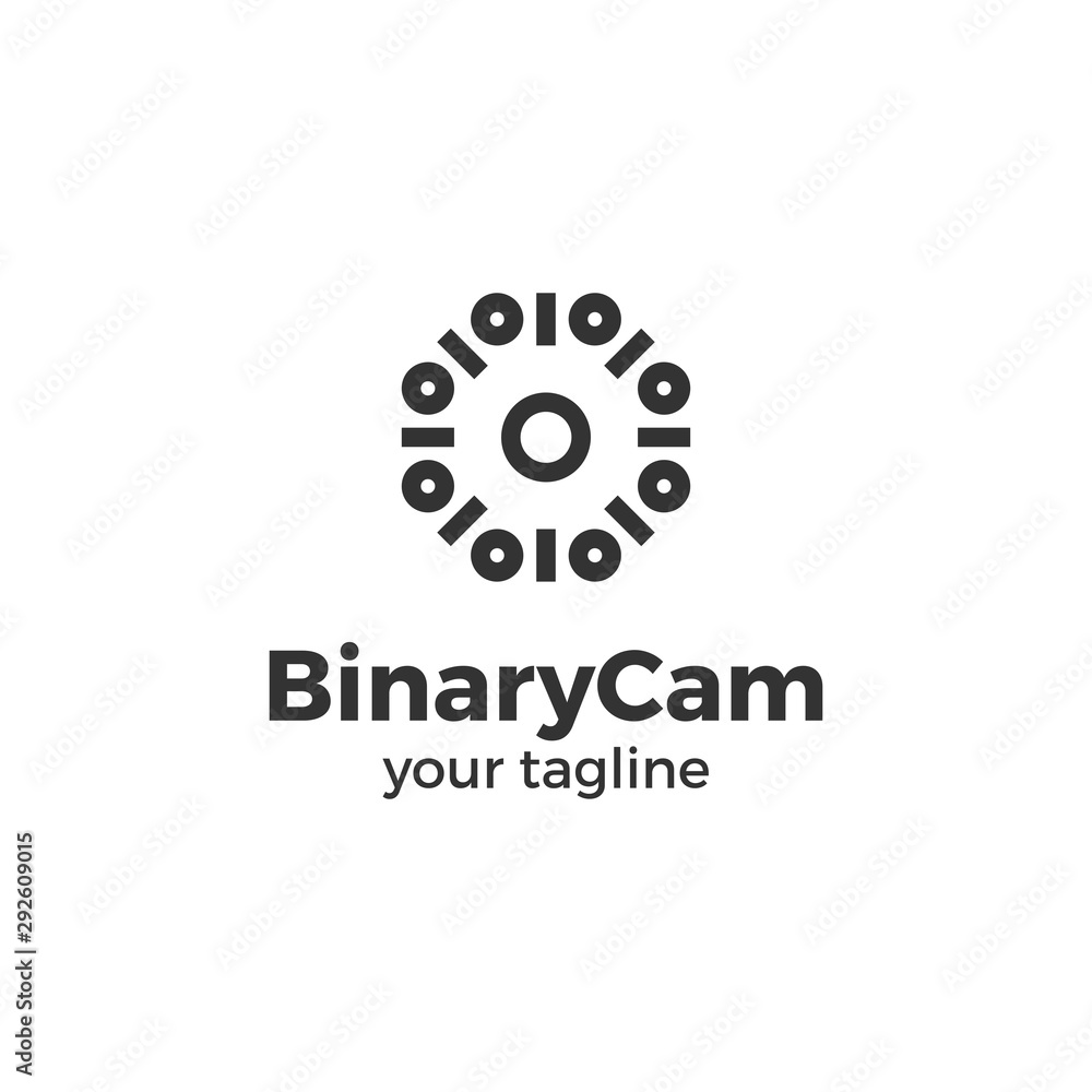 Binary Cam Gear Logo Design Concept Binary Cam Gear Logo Design Concept