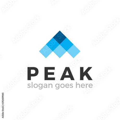 Simple Peak Arrow Logo Design Concept