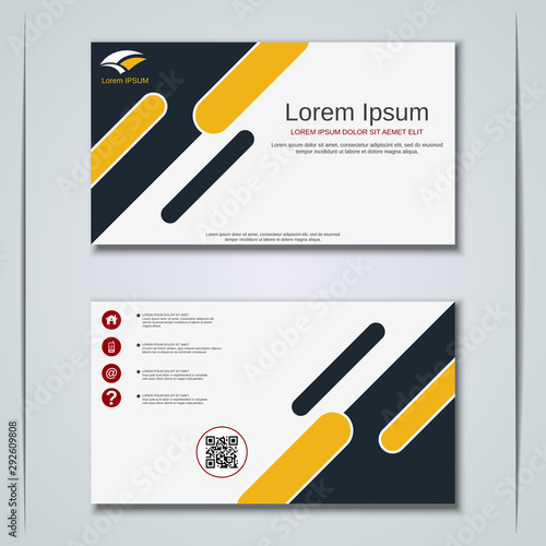 Modern business visiting card vector design template 