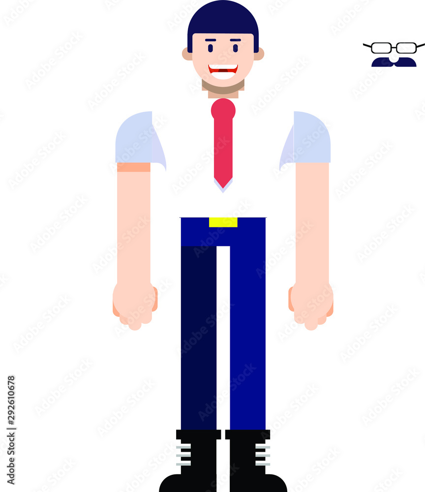 Casual office Worker animation stock Casual office Worker animation stock