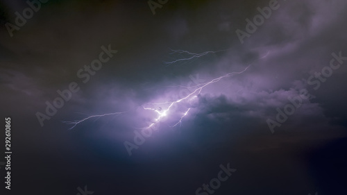 Lightning in a stormy sky.