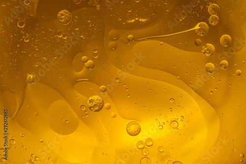 Abstract Yellow water bubbles background