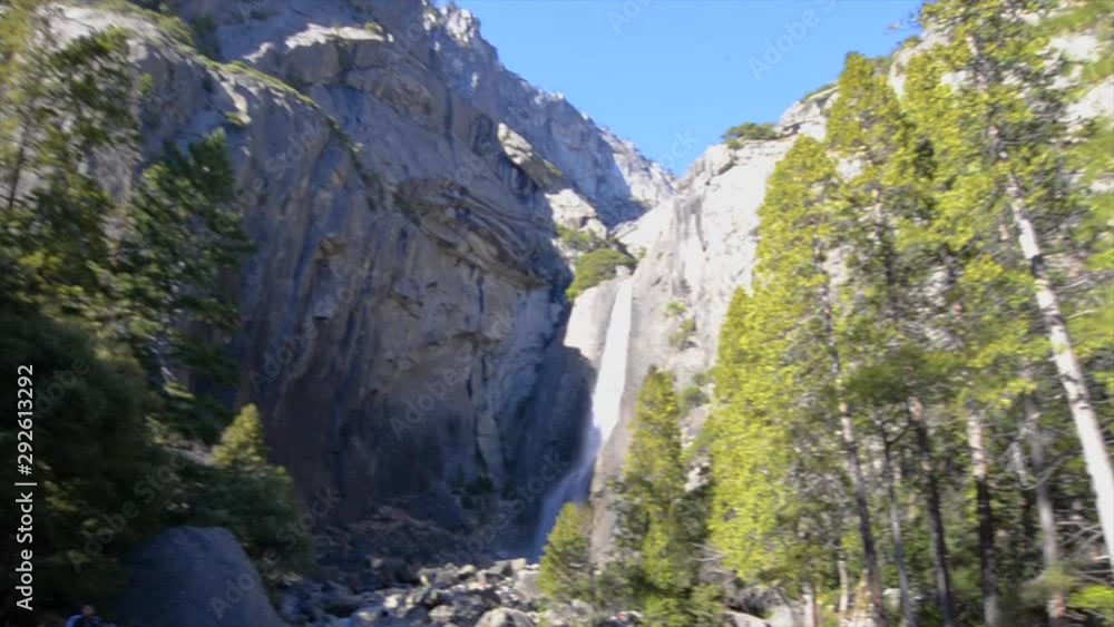 waterfall in the mountains - yosemite national park waterfall in the mountains - yosemite national park