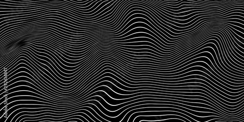 Black and white Psychedelic Linear Wavy Backgrounds photo