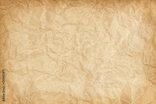 Abstract brown recycle crumpled paper texture background