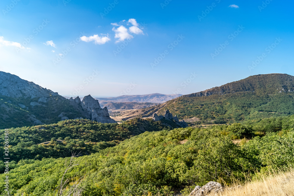 Naklejka premium Panorama of the Crimean mountains.