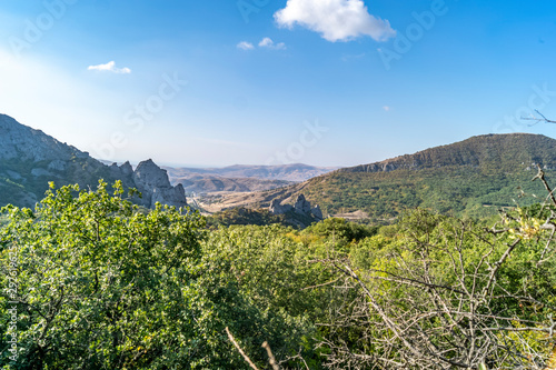 Panorama of the Crimean mountains.