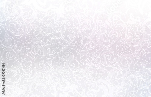 Transparent curls subtle textured background. Light fine twirls pattern. Exquisite pastel ornament.