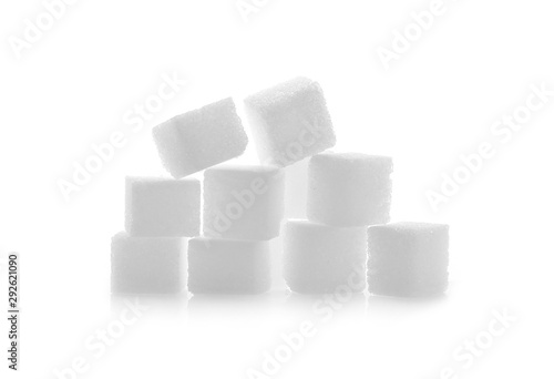 sugar isolated on white background.