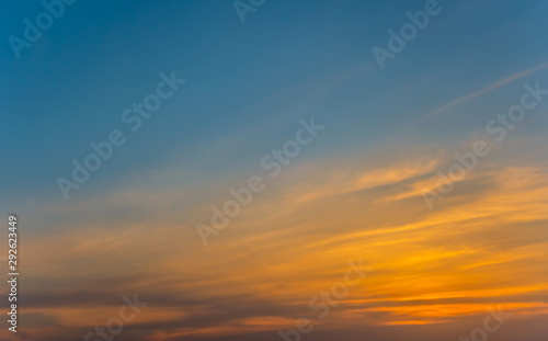 Fototapeta Naklejka Na Ścianę i Meble -  Beautiful sunset sky tropical clouds