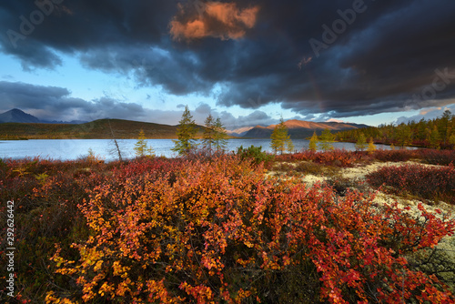 Sunset on the lake, Magadan region, Kolyma, Jack London lake