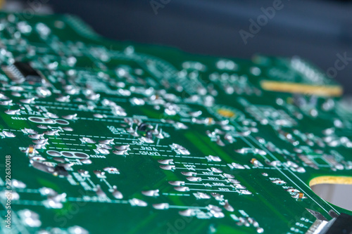 Close up of printed circuit board