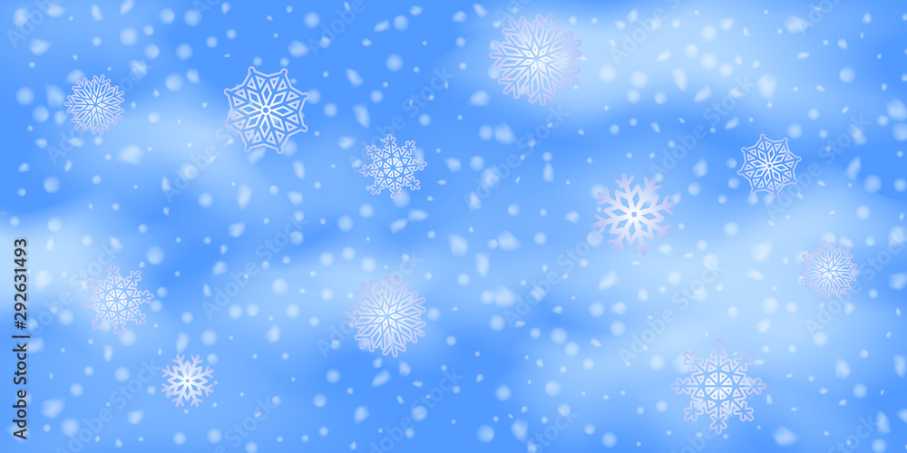 Fototapeta premium Snowflakes, snowfall.