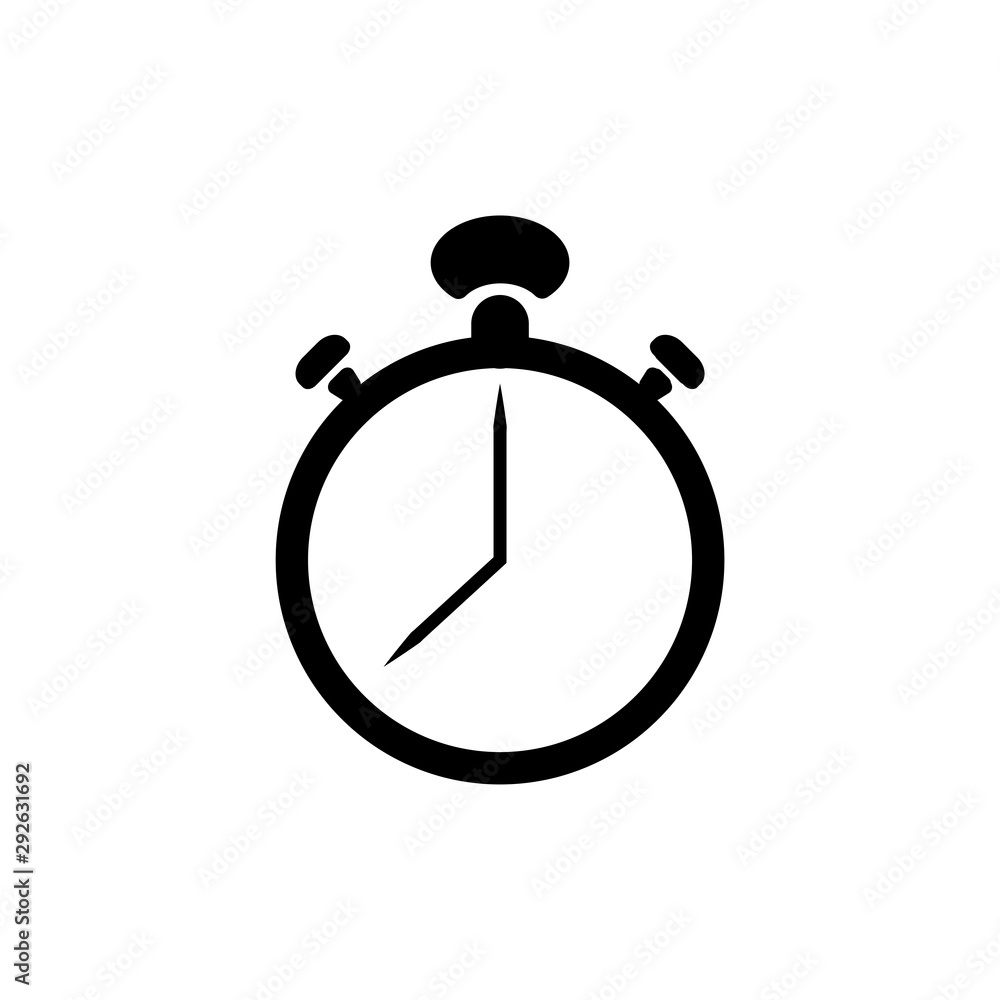 Stopwatch Timer Icon Vector Flat Design Stopwatch Timer Icon Vector Flat Design