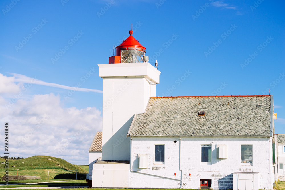 Obrestad lighthouse in Norway. Obrestad lighthouse in Norway.