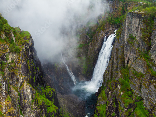 Voringsfossen waterfall  Mabodalen canyon Norway