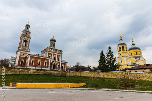 Orthodox churches in the city of Serpukhov, Moscow Region, Russia, in the historical center of the city, on Volodarsky Street, on the site of a historic city posad. photo