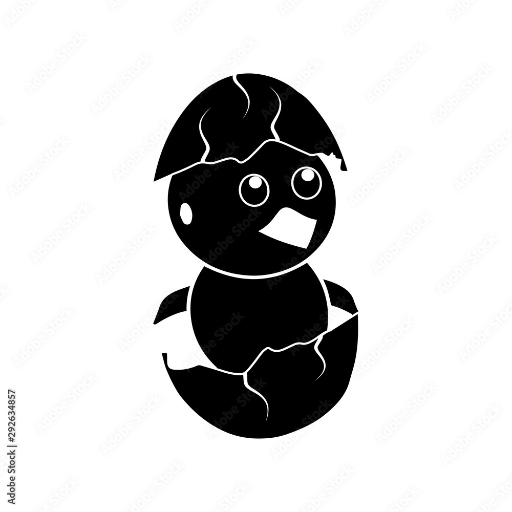 Naklejka premium egg icon trendy flat design.the process of hatching poultry eggs