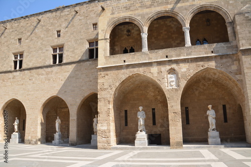 The Palace of the Grand Master of the Knights of Rhodes , also known as the Kastello, is a famous medieval castle in the city of Rhodes. The island of Rhodes. © Irina