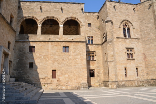 The Palace of the Grand Master of the Knights of Rhodes   also known as the Kastello  is a famous medieval castle in the city of Rhodes. The island of Rhodes.